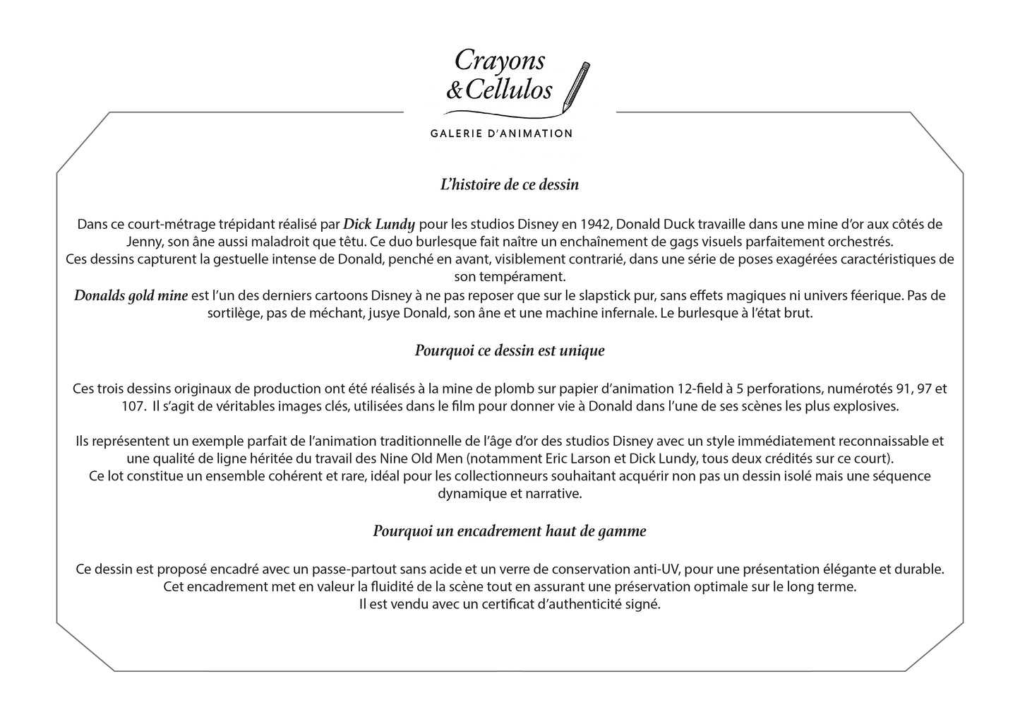 Production drawing - Donald's Gold Mine (1942)