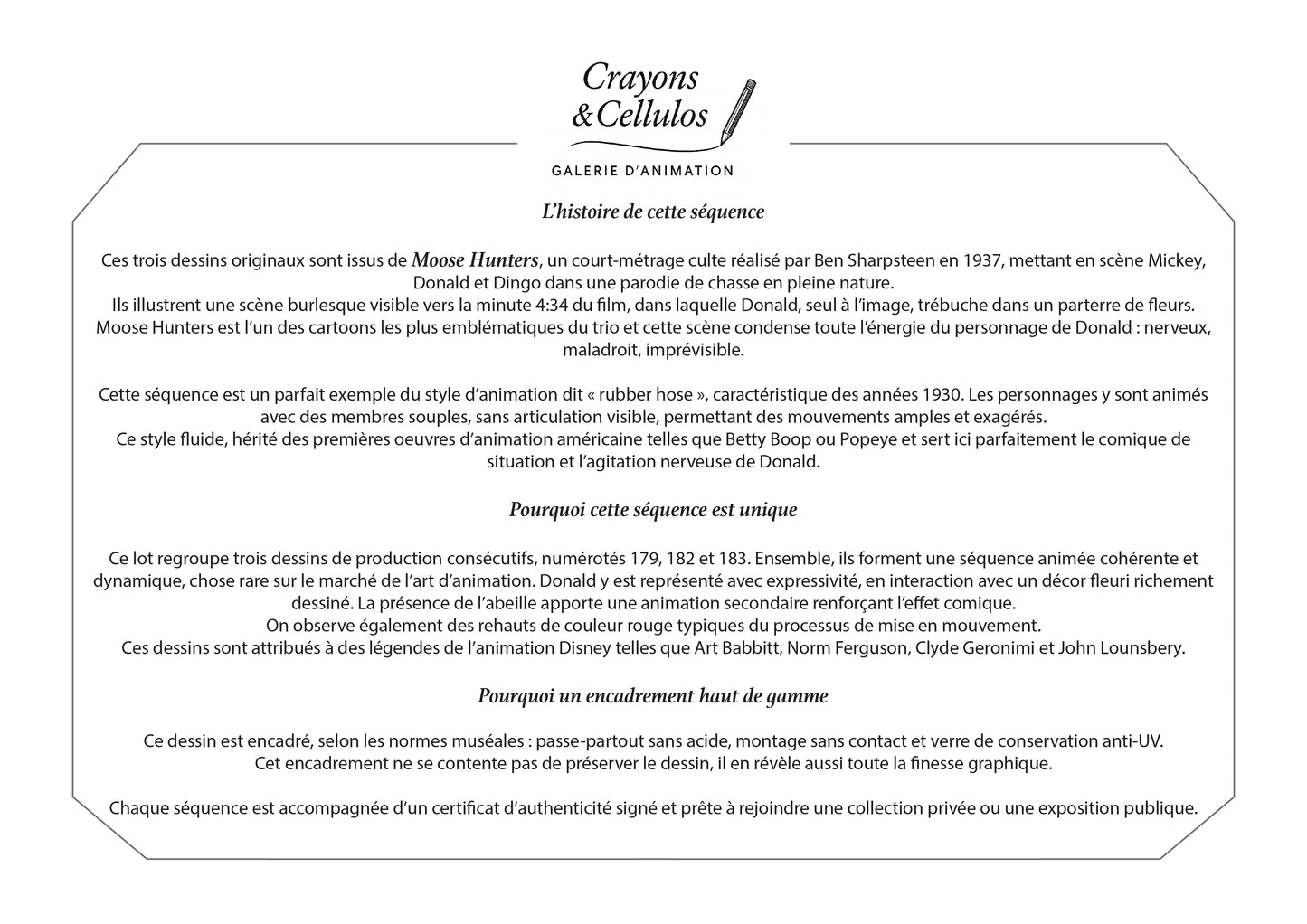 Moose Hunters, dessin de production : Donald Duck (1937)