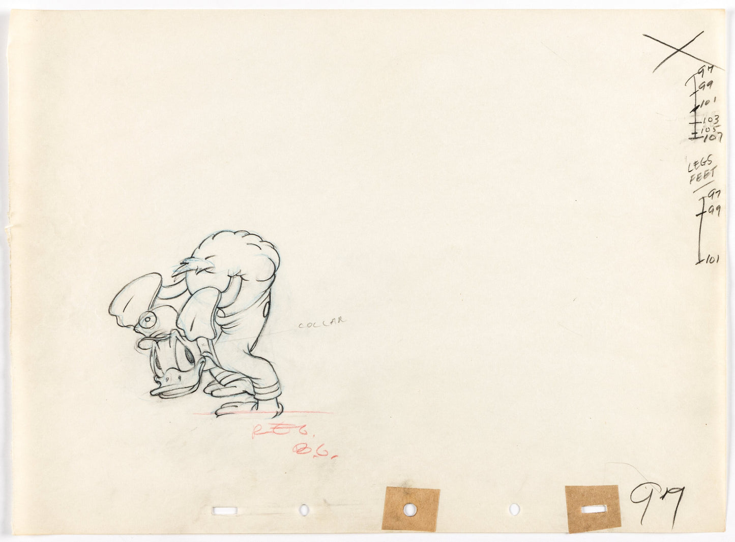 Dessin de production - Donald’s Gold Mine (1942)