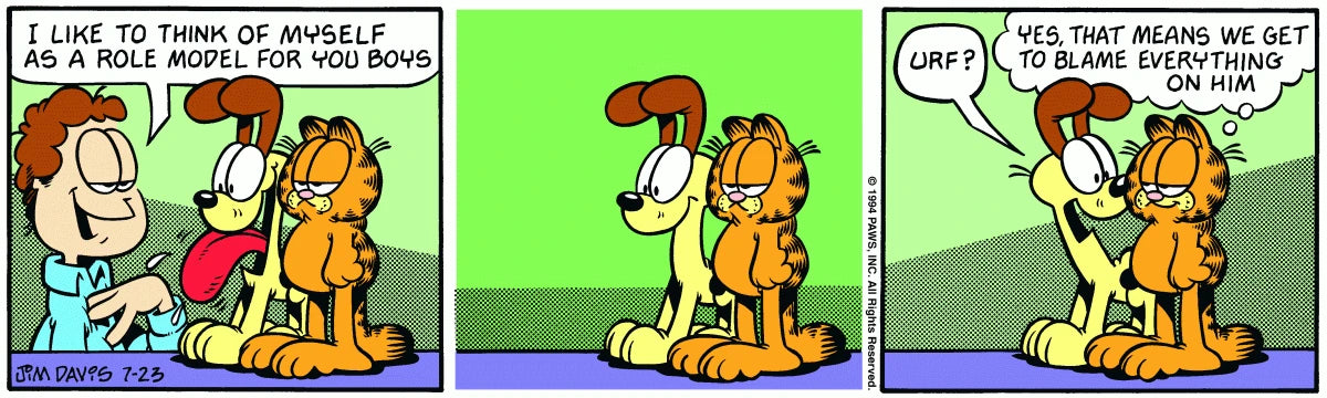 Garfield par Jim Davis (1994) : Original comic strip dated July 23, 1994