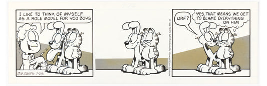 Garfield par Jim Davis (1994) : Original comic strip dated July 23, 1994