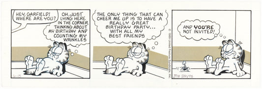 Garfield par Jim Davis (1989) : Planche originale du 15 juin 1989