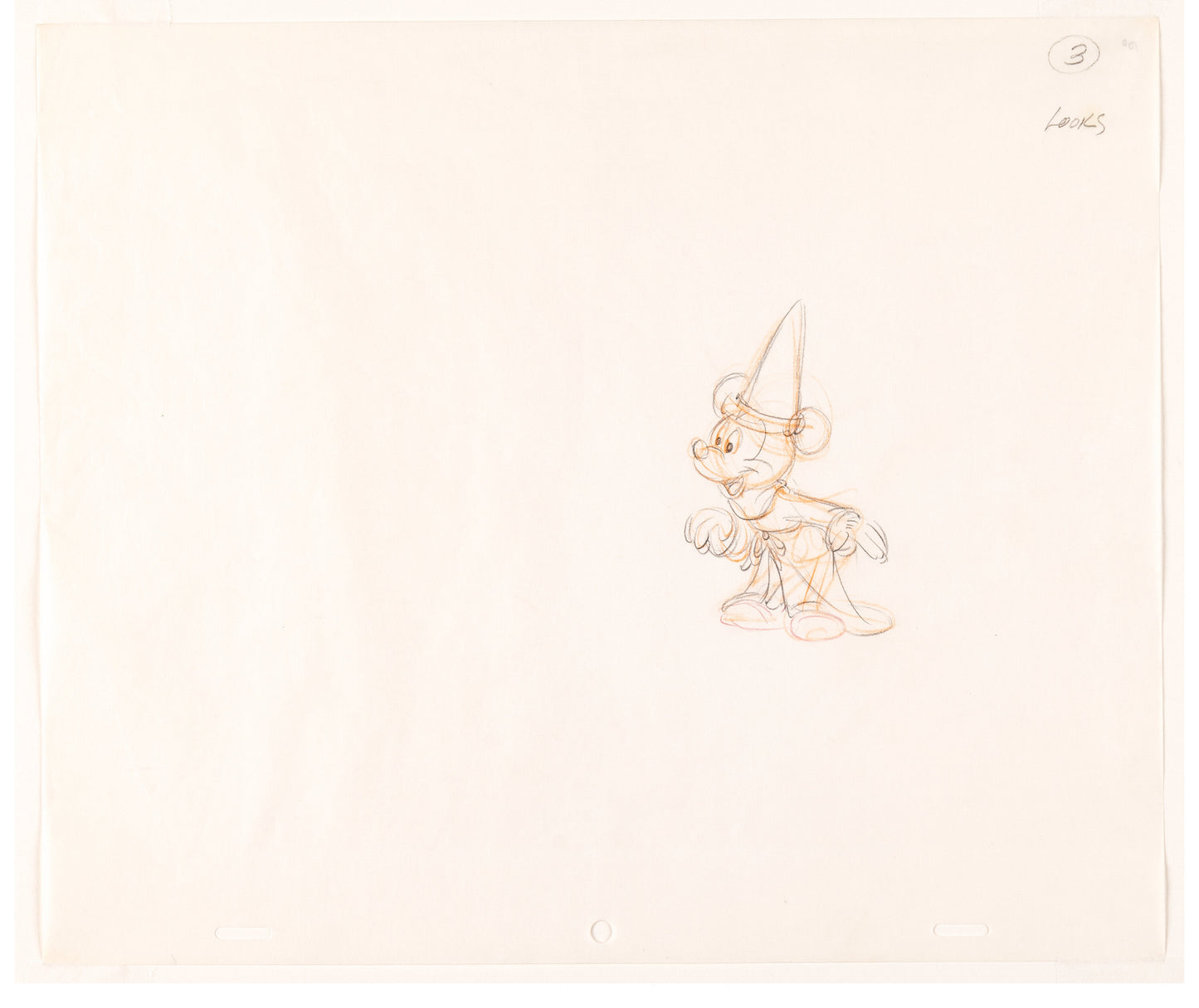 Dessin de production Mickey - L'apprenti Sorcier