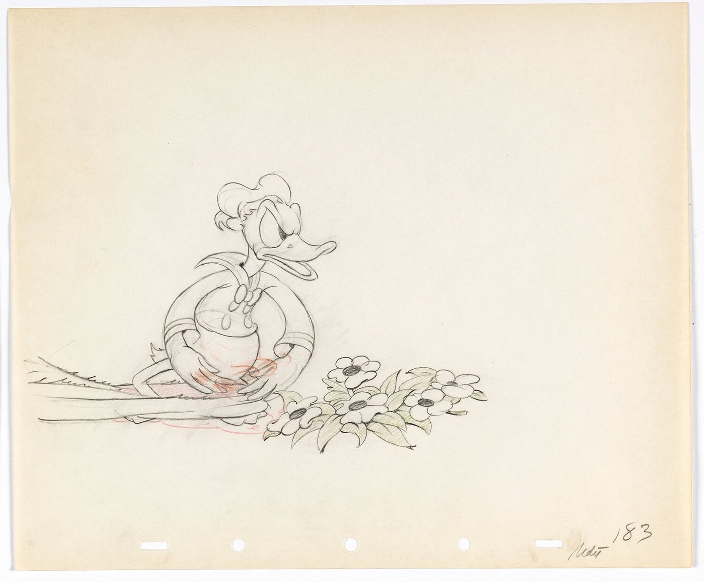 Dessin de production : Donald (1937)