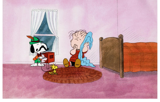 The Charlie Brown and Snoopy Show, Cel de production : Snoopy, Woodstock et Linus (1985)
