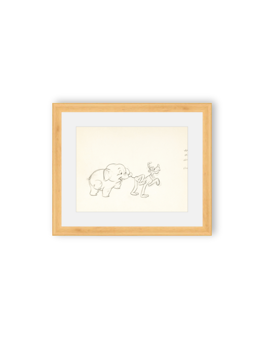 Pluto's White Elephant, production drawing: Pluto & Bobo the Baby Elephant (1948)