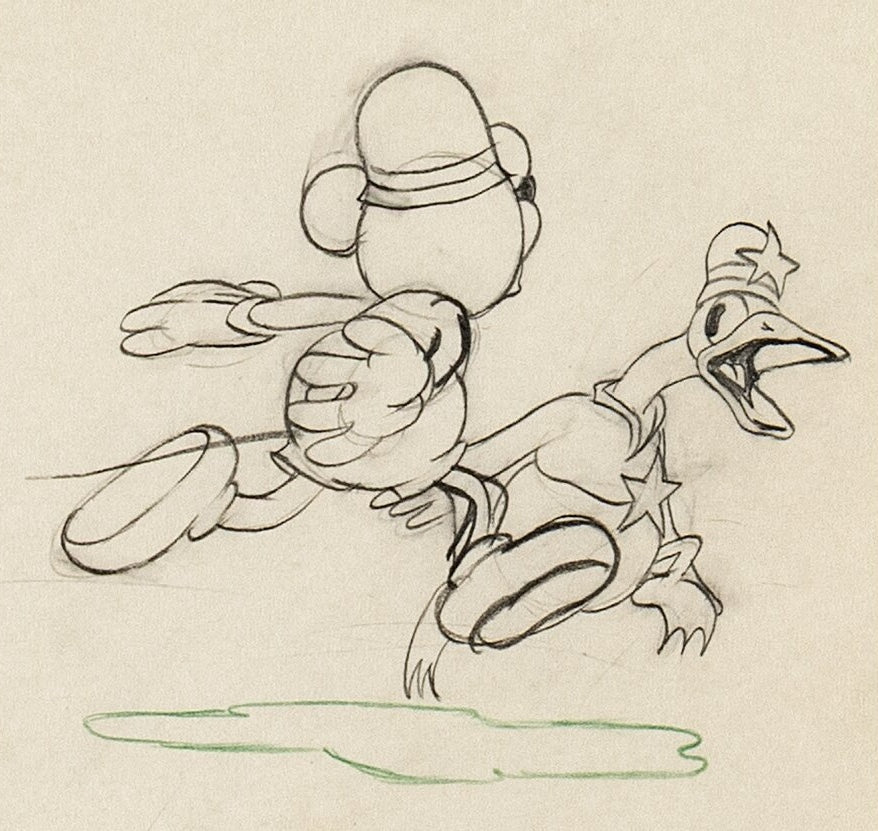 The Dognapper, dessin de production : Mickey Mouse et Donald Duck 2 (1934)