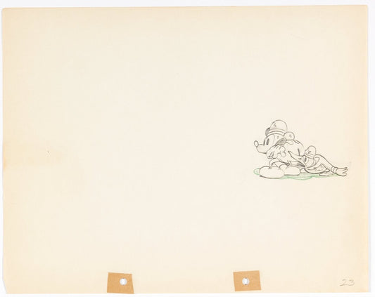 The Dognapper, dessin de production : Mickey Mouse et Donald Duck (1934)