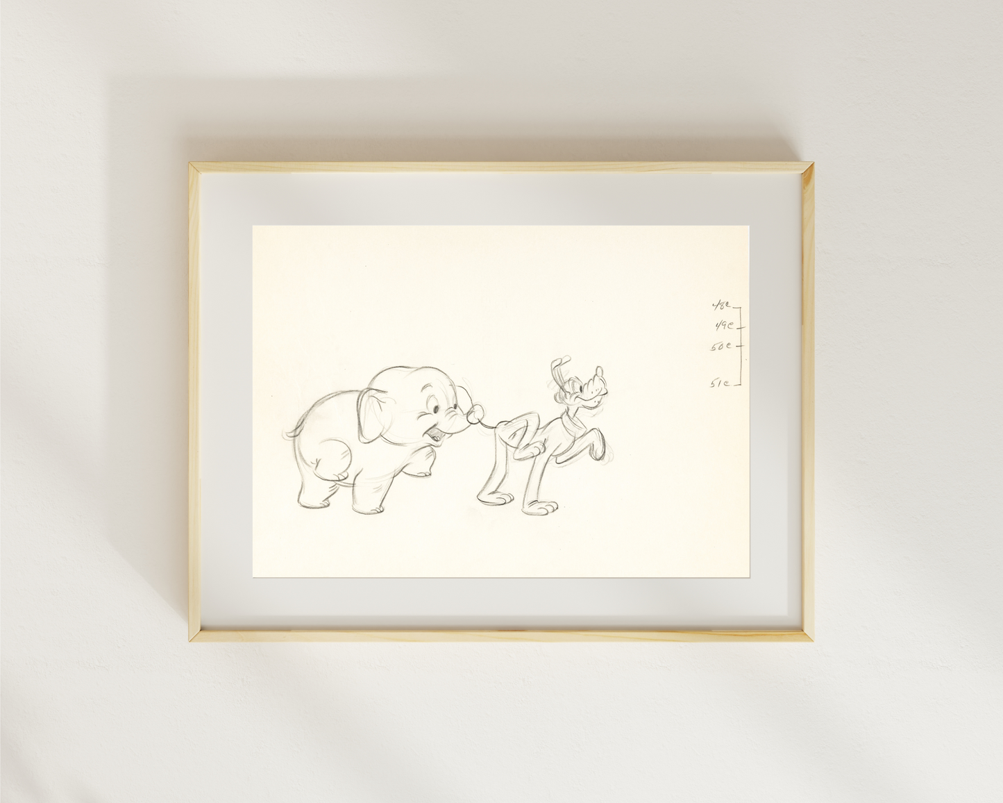 Dessin de production - Pluto & Bobo l'éléphanteau (1948)