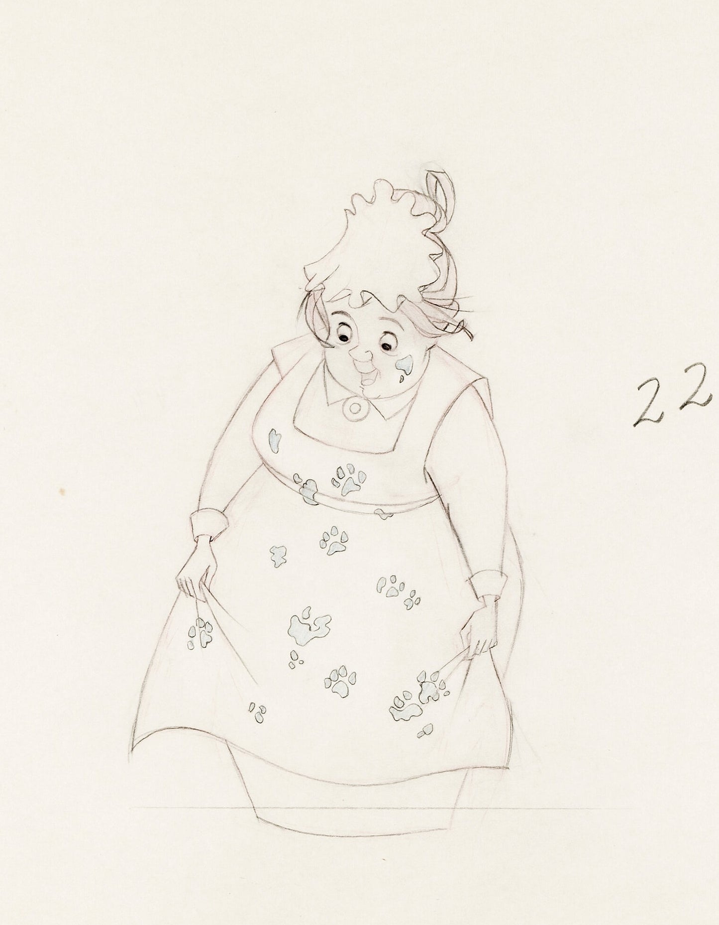 One Hundred and One Dalmatians, Production drawing: Nanny (1961)