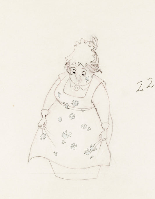 One Hundred and One Dalmatians, Production drawing: Nanny (1961)