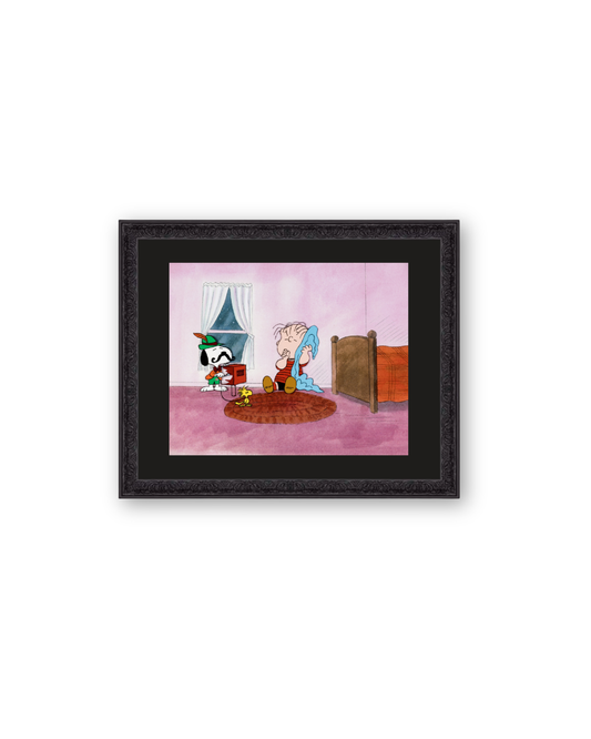 The Charlie Brown and Snoopy Show, Cel de production : Snoopy, Woodstock et Linus (1985)