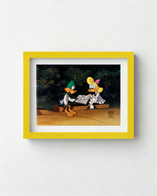 Tiny Toon Adventures, Production cel: Plucky Duck, Shirley the Loon and Li'l Sneezer (1990)