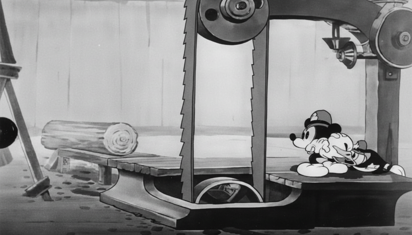 The Dognapper, dessin de production : Mickey Mouse et Donald Duck (1934)