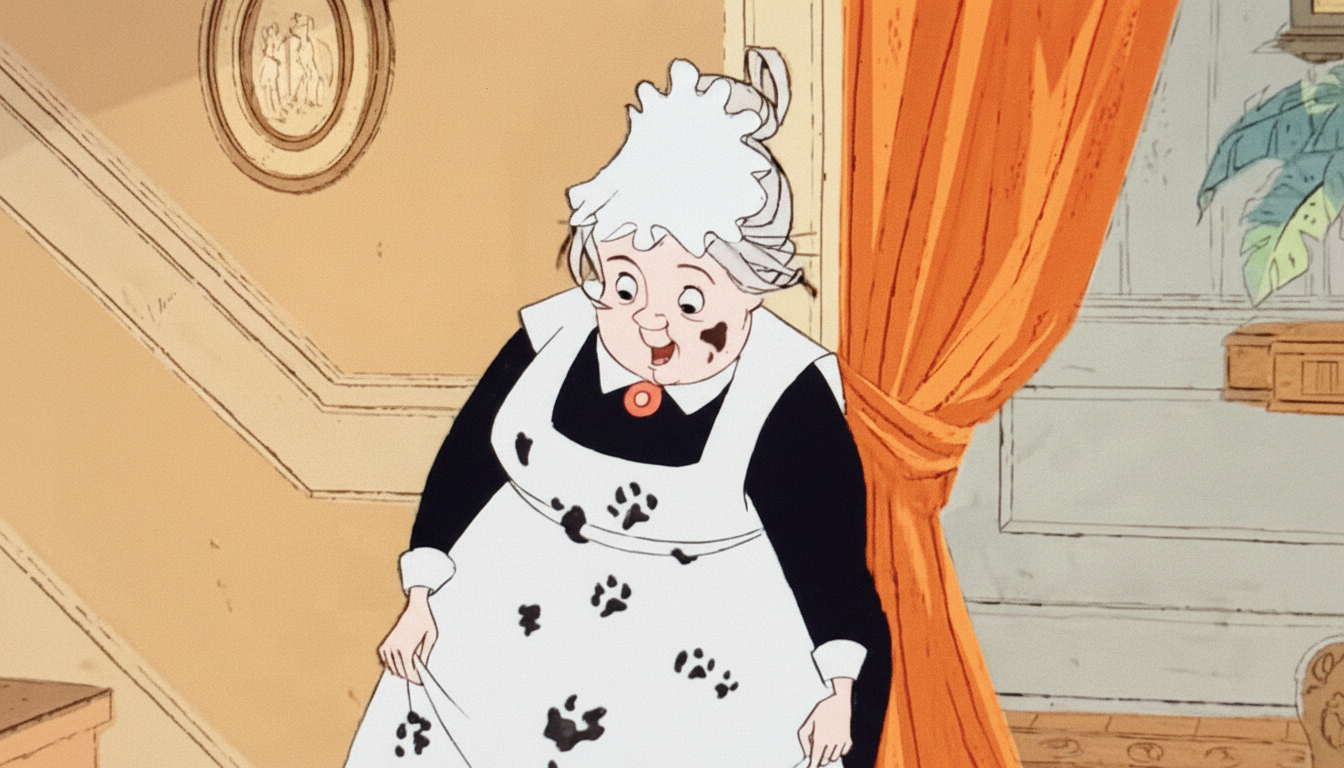 One Hundred and One Dalmatians, dessin de production : Nanny (1961)