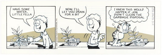 Garfield par Jim Davis (1988) : Planche originale du 5 mars 1988