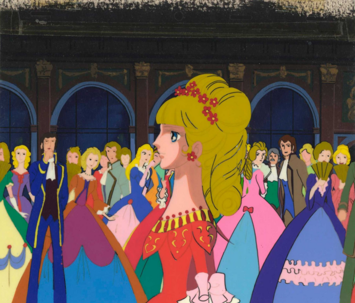 The Rose of Versaille, Cel et Key master background : Duchesse de Polignac (TMS, 1980)