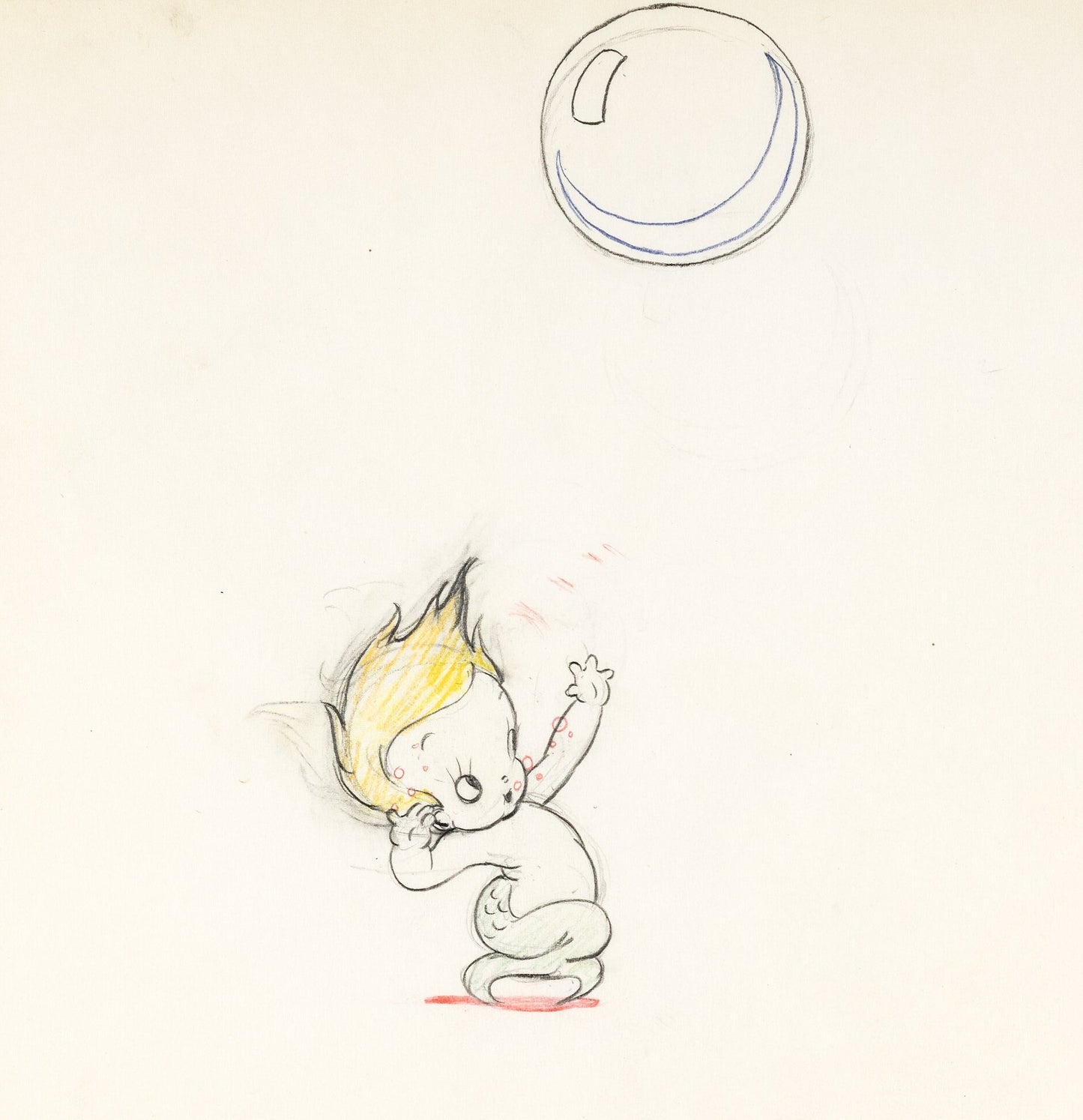 Merbabies, production drawing: Baby Mermaid (1938)