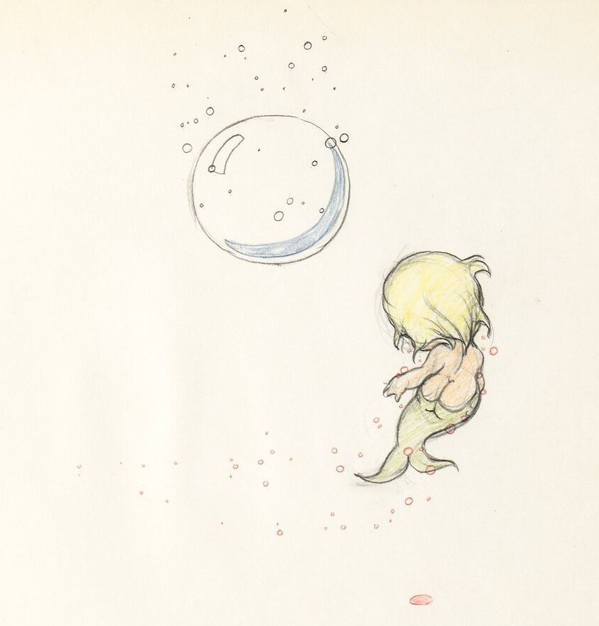 Merbabies, production drawing: Baby Mermaid (1938)