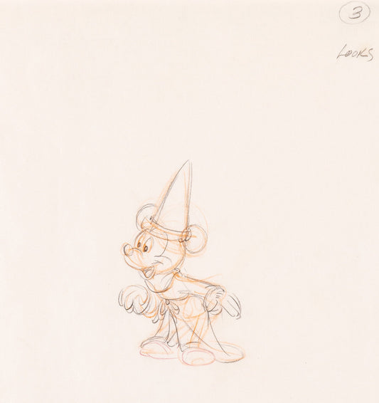 Mickey, l'apprenti Sorcier, dessin de production publicitaire : Mickey Mouse (80/90s)
