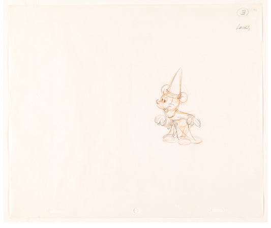 Dessin de production Mickey - L'apprenti Sorcier