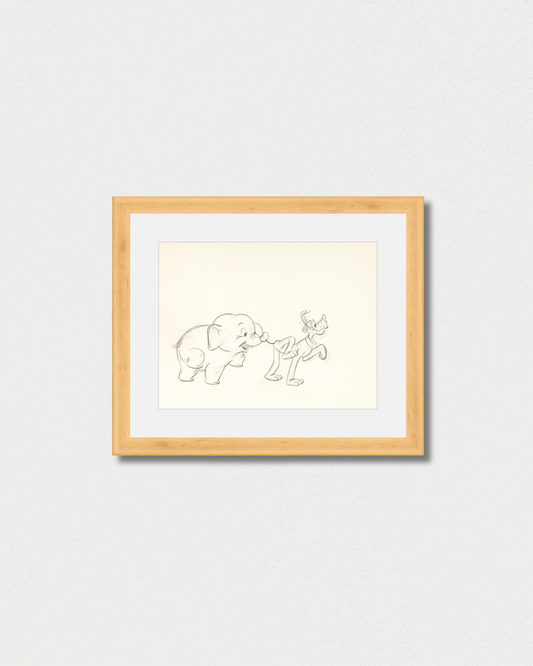 Production drawing - Pluto &amp; Bobo the baby elephant (1948)