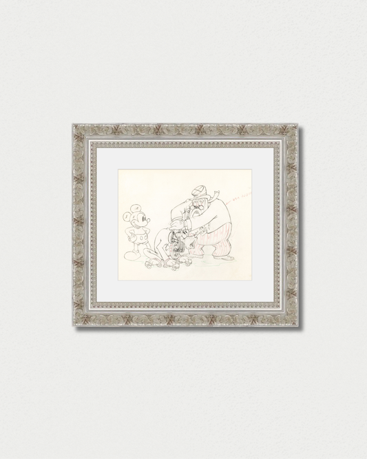 Society Dog Show, dessin de production : Mickey Mouse, Pluto et le Juge (1939)