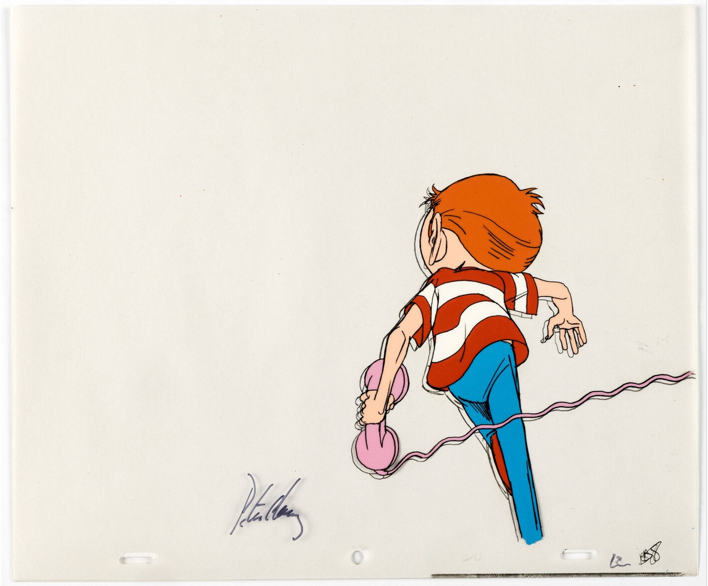 Sesame Street "Water Conservation", Cel et Dessin de production : Carl, signé par Peter Chung (Klasky Csupo, 1990)