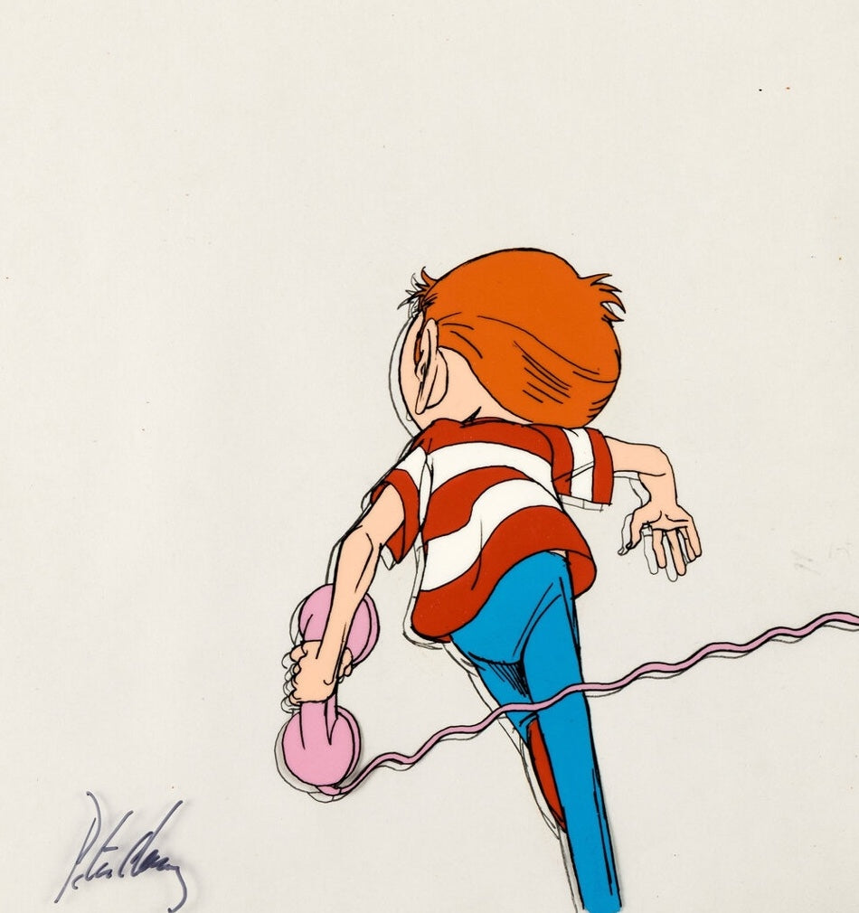 Sesame Street "Water Conservation", Cel et Dessin de production : Carl, signé par Peter Chung (Klasky Csupo, 1990)