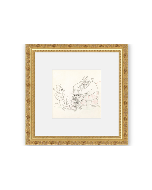 Society Dog Show, production drawing: Mickey Mouse, Pluto and the Judge (1939)