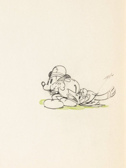 The Dognapper, Production drawing : Mickey Mouse et Donald Duck (1934)
